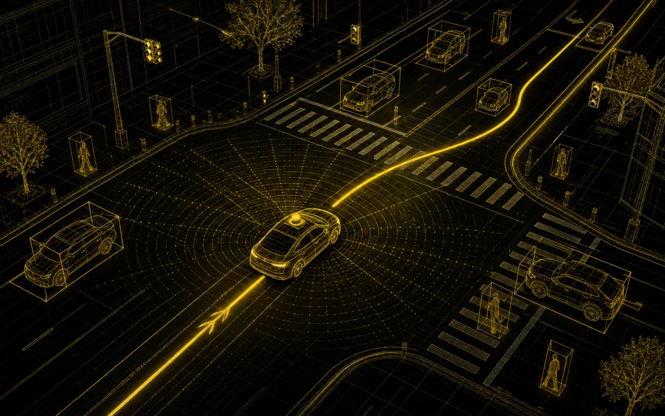 Autonomous driving wireframe visualization